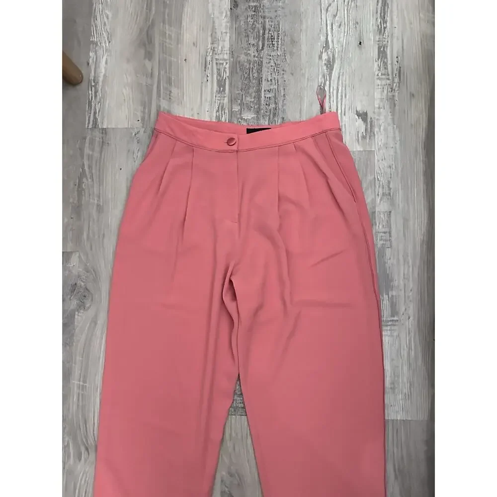 Emporio Armani Dress Pants Women’s Size 6 Straight Pockets Trousers Salmon Pink - Picture 7 of 7